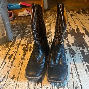 Western ostrich boots
